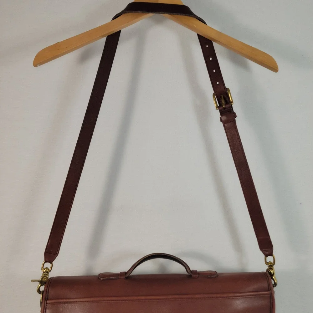 Vintage Coach Lexington Briefcase‎ 1980s-1993 Large Brown Leather Messenger Bag